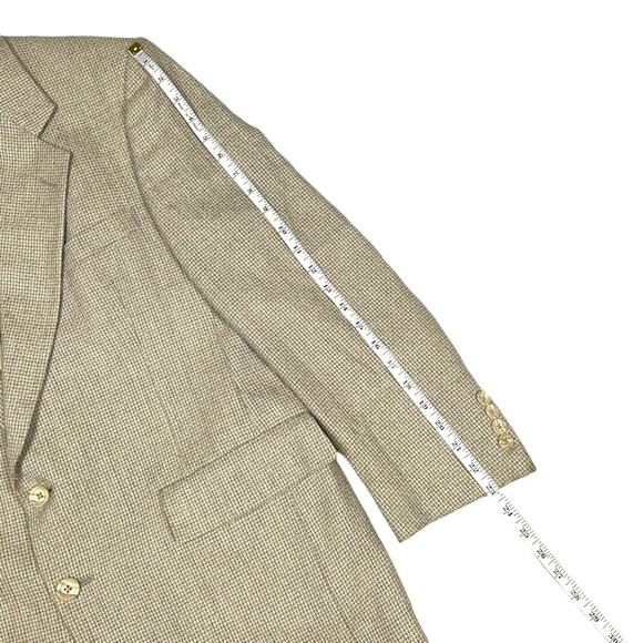 Hart Schaffner & Marx Suit Jacket Tan Two-Button Long Sleeve Sport Coat Men' 42S - Picture 7 of 14